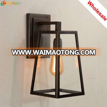 Wholesale four-sided glass outdoor or indoor ip45 edison led wall laight sconce lamp